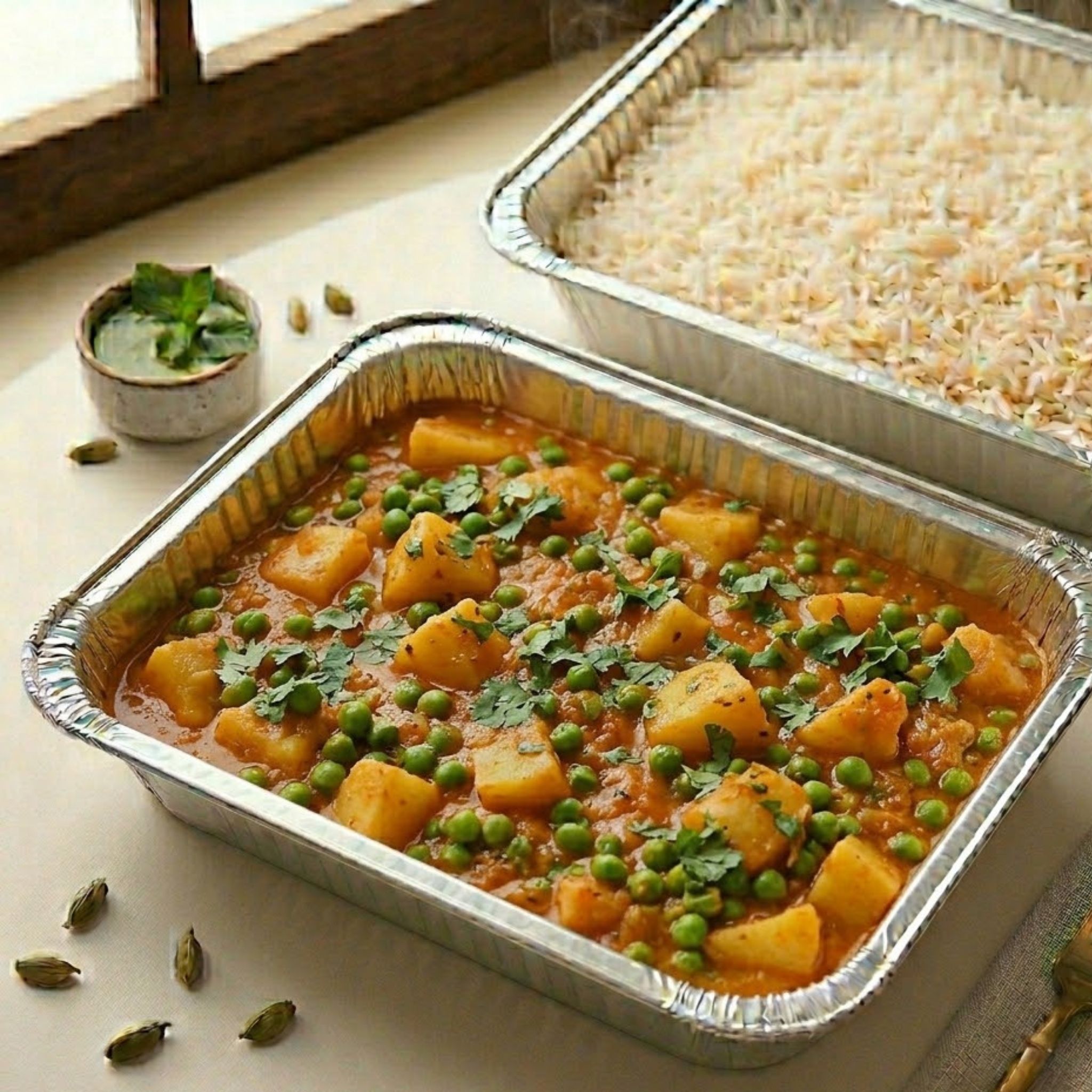 Aloo Mutter + Rice