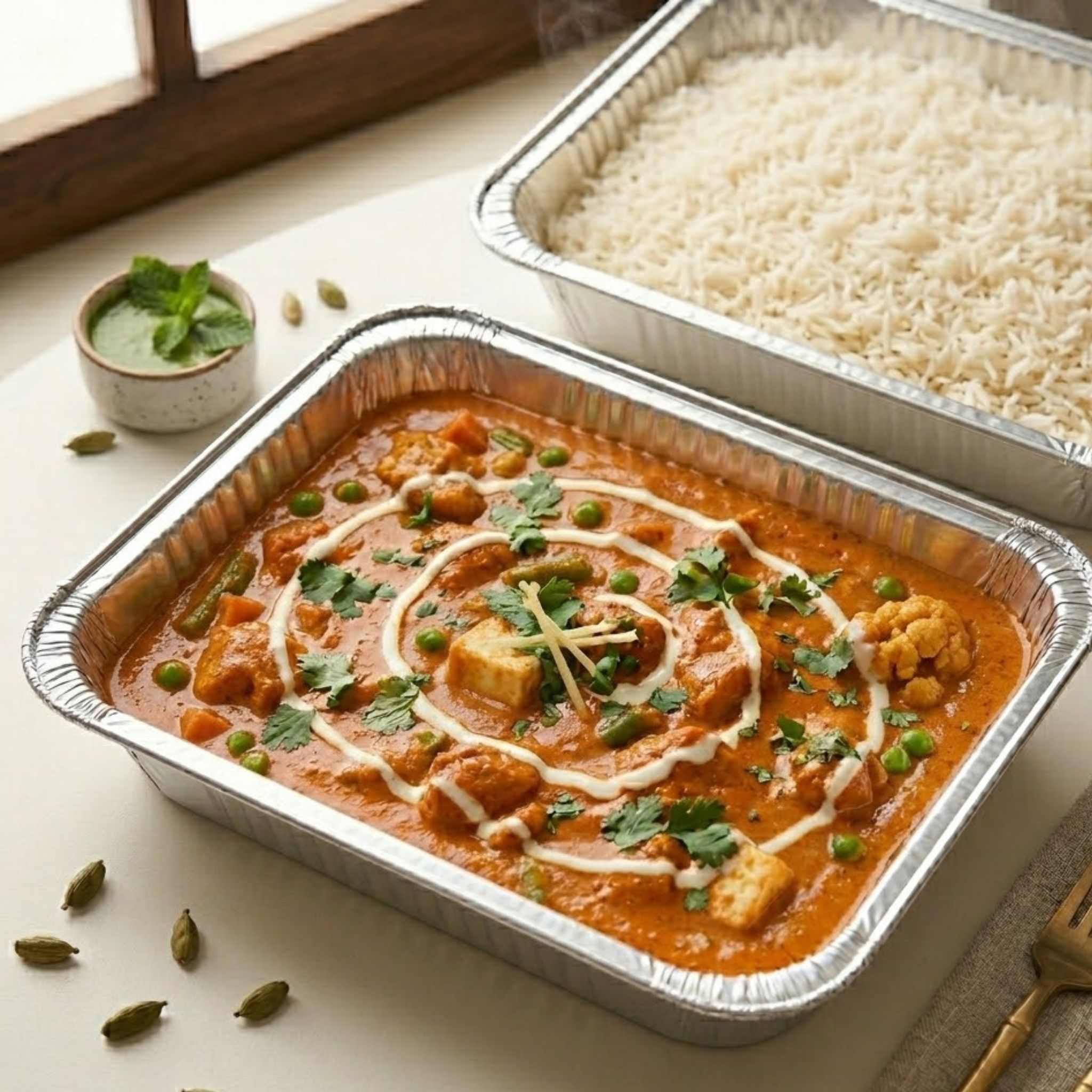 Veg Butter Curry + Rice