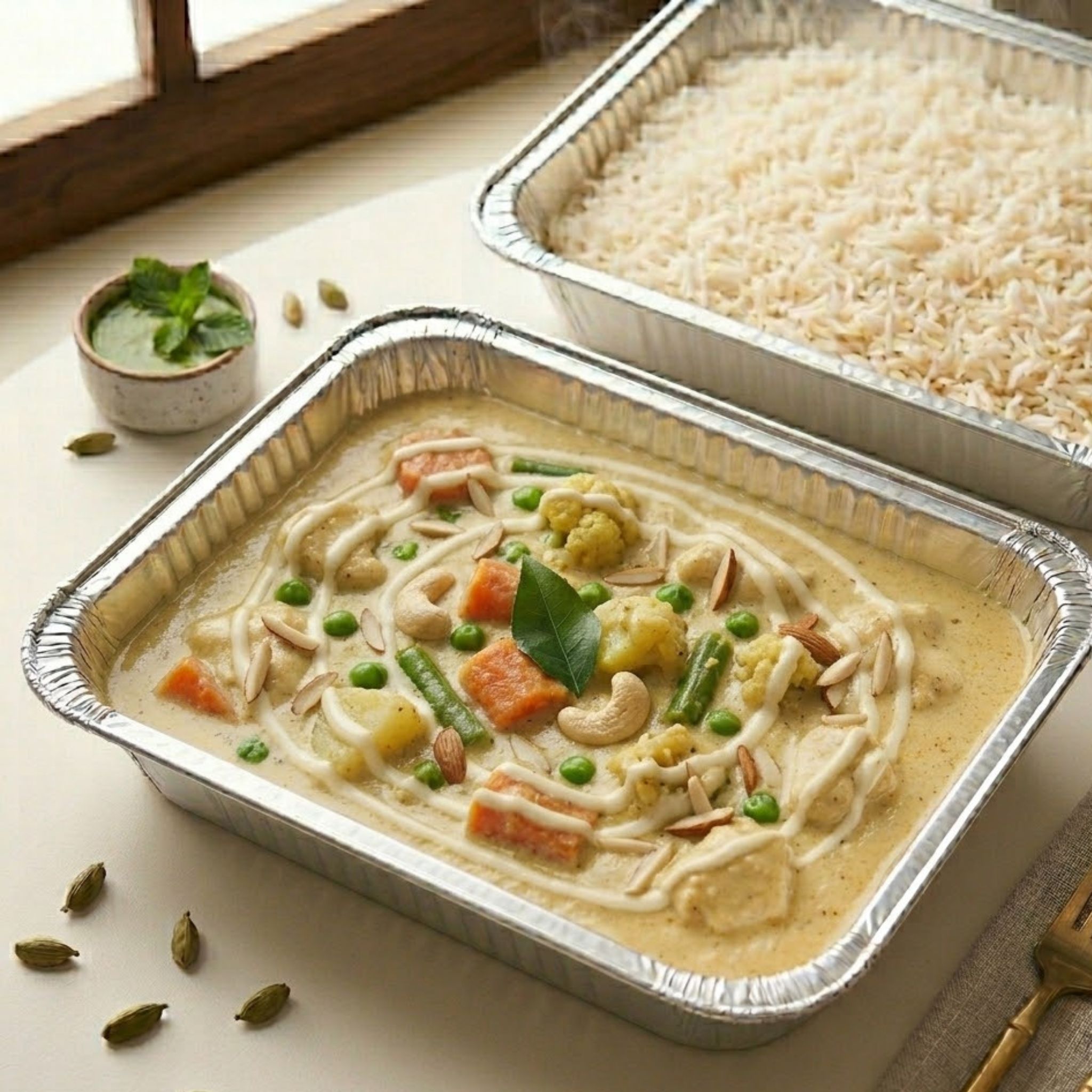 Veg Korma + Rice